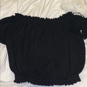 off the shoulder crop top